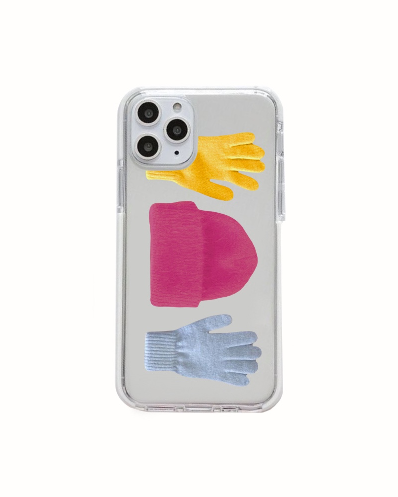 [Jelly hard ] pink hat &amp;  gloves